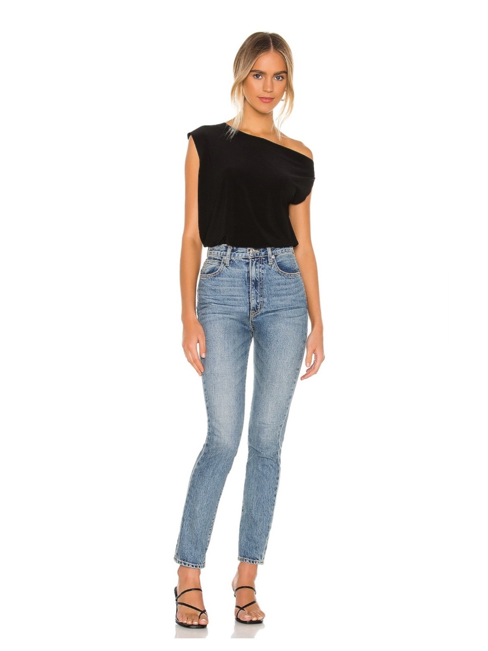 Norma Kamali X REVOLVE Drop Shoulder Top in Black size small